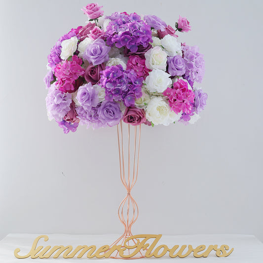 FL-064 Wholesale Bundle Hydrangea Artificial Rose Gypsophila Wedding Party Decoration Romantic Table Flower Ball