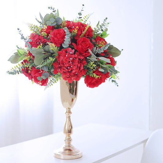 FL-008-2 Wedding Event Table Centerpiece Flower 40cm 50cm 60cm Wedding decoration flower ball red Wedding flower ball rose