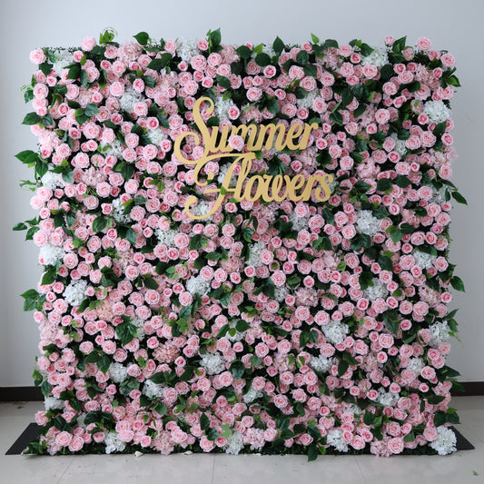 Summer Flower CB-460 8ft*8ft Cloth Back Artificial Flower Wall Roll up Fabric background