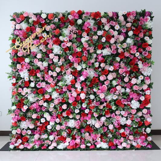 Summer Flower CB-461 8ft*8ft Cloth Back Artificial Flower Wall Roll up Fabric background