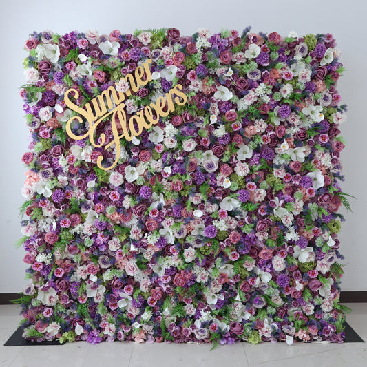 Summer Flower CB-472 8ft*8ft Cloth Back Artificial Flower Wall Roll up Fabric background