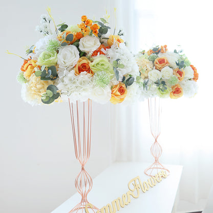 FL-090-2 Custom Multi-Style Handmade Floral Arrangements Silk Artificial Flower Balls Wedding Table Centerpieces