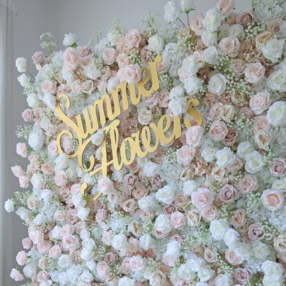 Summer Flower CB-374-3 8ft*8ft Cloth Back Artificial Flower Wall Roll up Fabric background