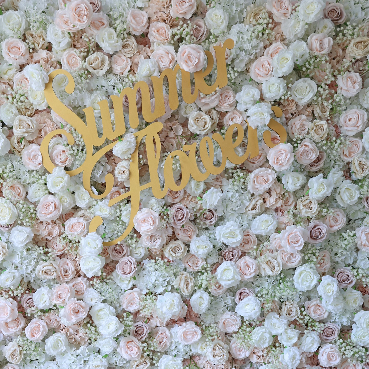 Summer Flower CB-374-3 8ft*8ft Cloth Back Artificial Flower Wall Roll up Fabric background