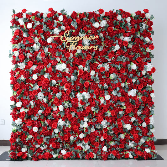 Summer Flower CB-406 8ft*8ft Cloth Back Artificial Flower Wall Roll up Fabric background