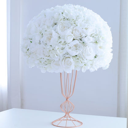 FL-122-1 High Quality Custom White Rose Flower Ball Wedding Table Decoration Wholesale