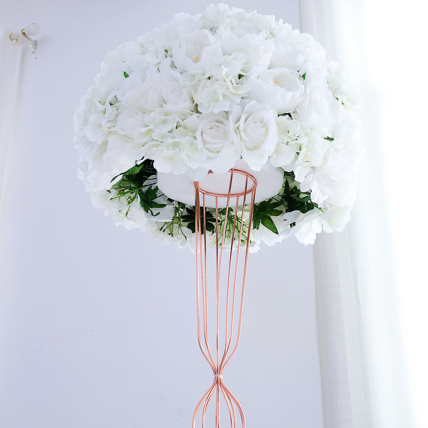 FL-122-1 High Quality Custom White Rose Flower Ball Wedding Table Decoration Wholesale