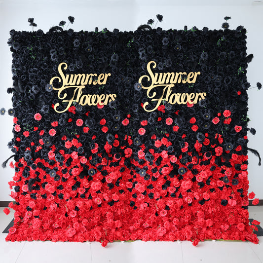 Summer Flower CB-481 8ft*8ft Cloth Back Artificial Flower Wall Roll up Fabric background