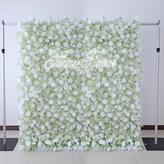 Summer Flower CB-480 8ft*8ft Cloth Back Artificial Flower Wall Roll up Fabric background