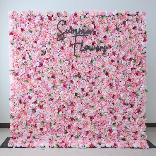 Summer Flower CB-424 8ft*8ft Cloth Back Artificial Flower Wall Roll up Fabric background