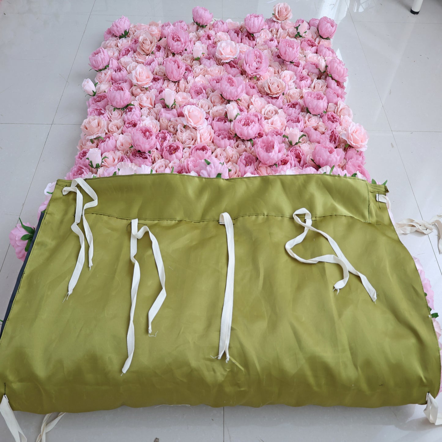 Summer Flower CB-489 8ft*8ft Cloth Back Artificial Flower Wall Roll up Fabric background