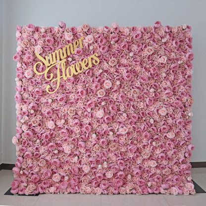 Summer Flower CB-489 8ft*8ft Cloth Back Artificial Flower Wall Roll up Fabric background