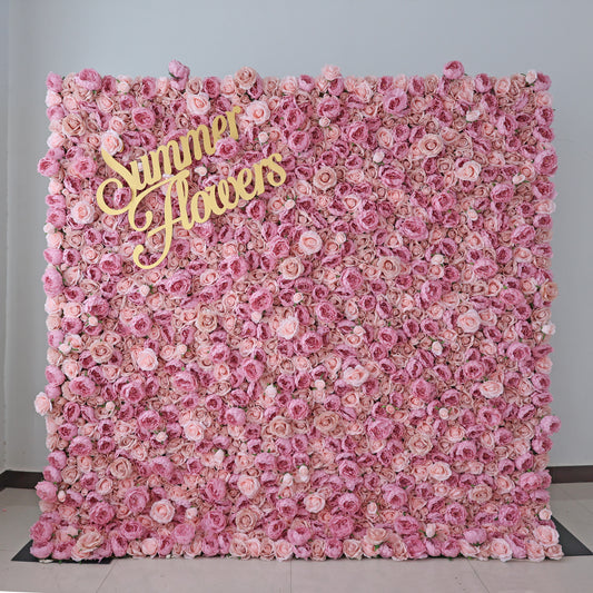 Summer Flower CB-489 8ft*8ft Cloth Back Artificial Flower Wall Roll up Fabric background