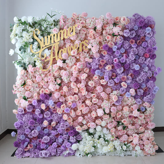 Summer Flower CB-483 8ft*8ft Cloth Back Artificial Flower Wall Roll up Fabric background