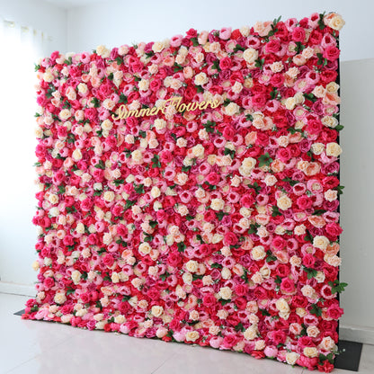 Summer Flower CB-357 8ft*8ft Cloth Back Artificial Flower Wall Roll up Fabric background