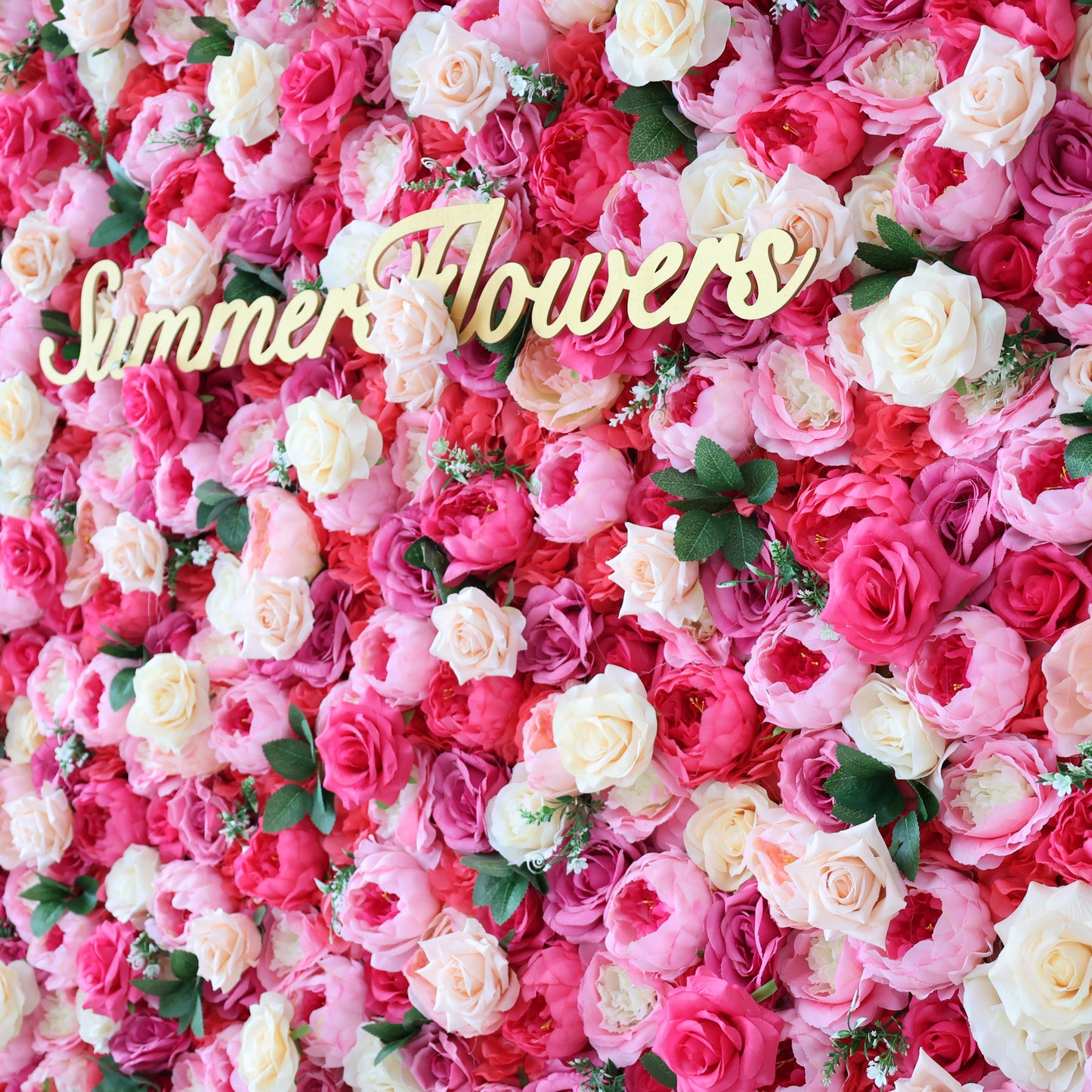 Summer Flower CB-357 8ft*8ft Cloth Back Artificial Flower Wall Roll up Fabric background