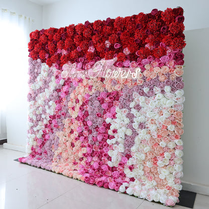 Summer Flower CB-353 8ft*8ft Cloth Back Artificial Flower Wall Roll up Fabric background