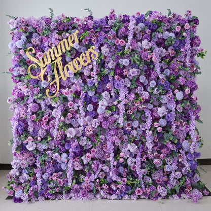 Summer Flower CB-490 8ft*8ft Cloth Back Artificial Flower Wall Roll up Fabric background