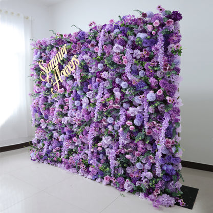 Summer Flower CB-490 8ft*8ft Cloth Back Artificial Flower Wall Roll up Fabric background