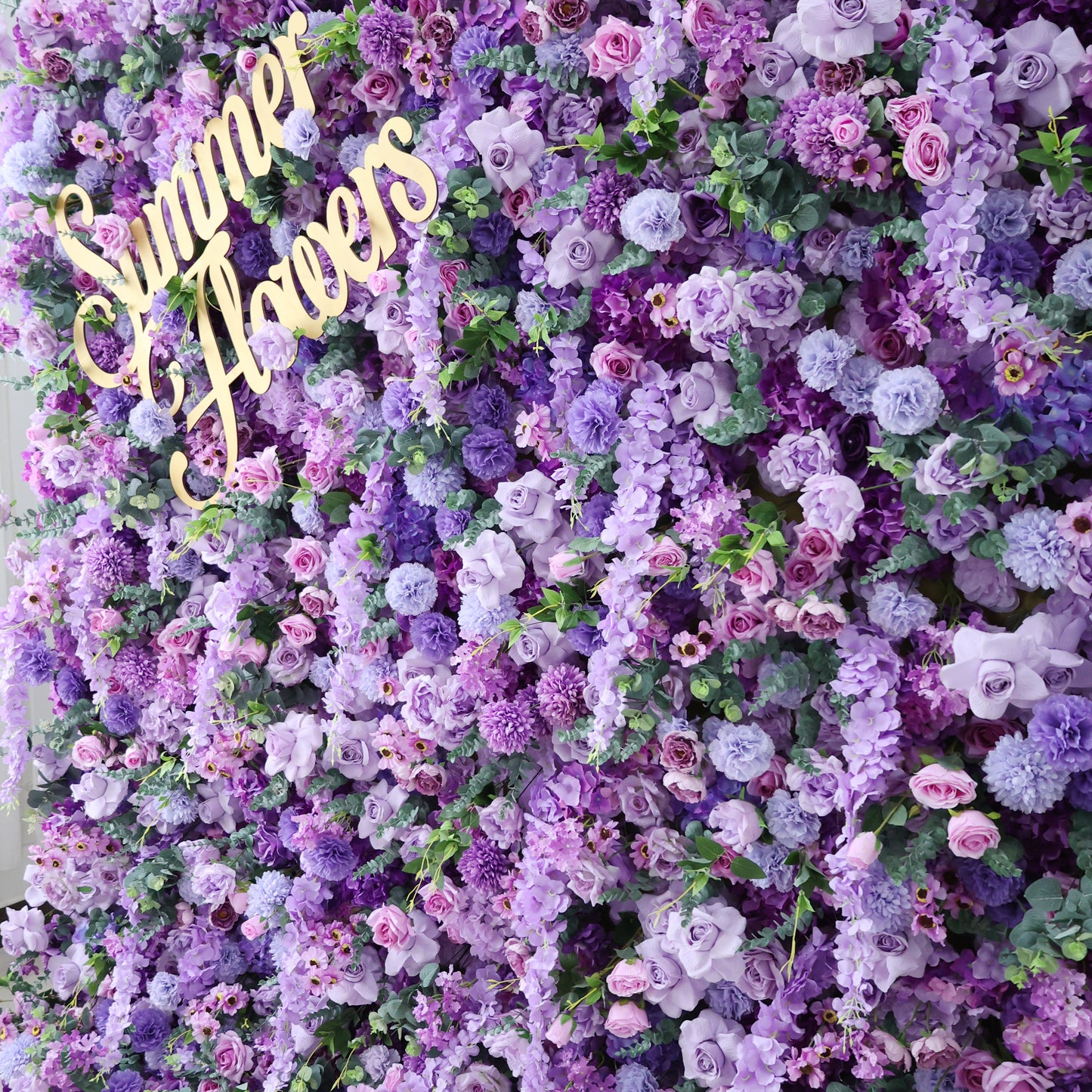 Summer Flower CB-490 8ft*8ft Cloth Back Artificial Flower Wall Roll up Fabric background