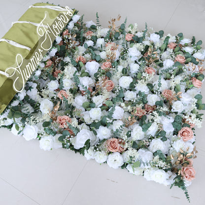 Summer Flower CB-358 8ft*8ft Cloth Back Artificial Flower Wall Roll up Fabric background