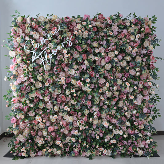 Summer Flower CB-431 8ft*8ft Cloth Back Artificial Flower Wall Roll up Fabric background