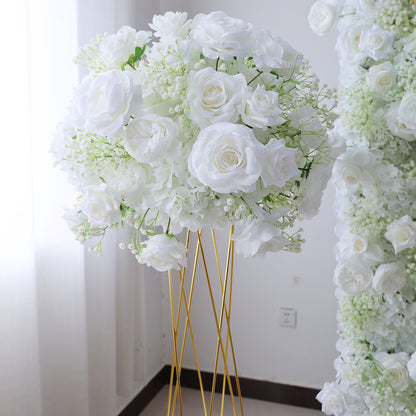 FL-126 High quality white gypsophila Rose Artificial flower ball table words wedding decoration holiday party