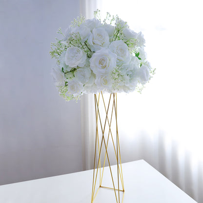 FL-126 High quality white gypsophila Rose Artificial flower ball table words wedding decoration holiday party