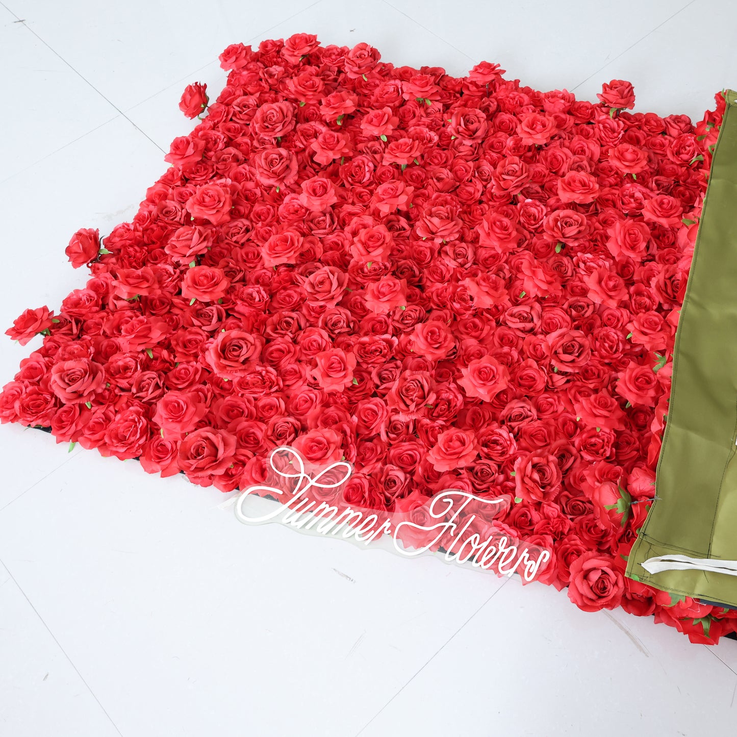 Summer Flower CB-361-2 8ft*8ft Cloth Back Artificial Flower Wall Roll up Fabric background