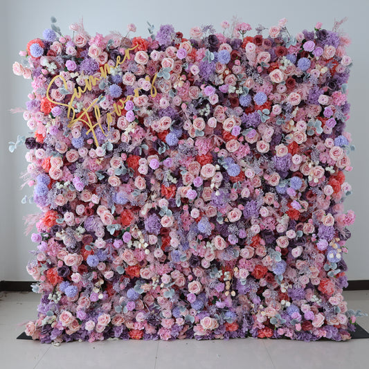 Summer Flower CB-434 8ft*8ft Cloth Back Artificial Flower Wall Roll up Fabric background