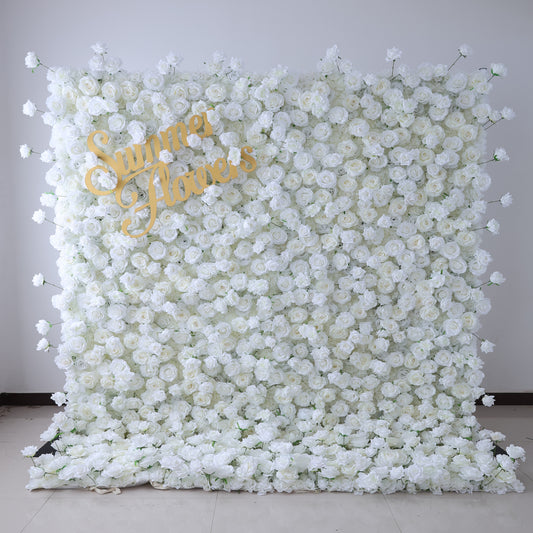 Summer Flower CB-435 8ft*8ft Cloth Back Artificial Flower Wall Roll up Fabric background