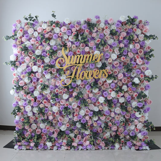 Summer Flower CB-439 8ft*8ft Cloth Back Artificial Flower Wall Roll up Fabric background