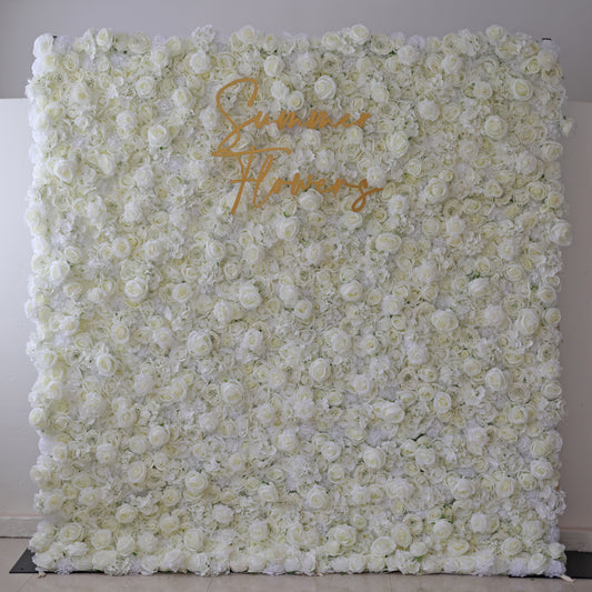 Summer Flower:CB-051 8ft*8ft Cloth Back Roll up Fabric background Artificial Flower Wall Backdrop