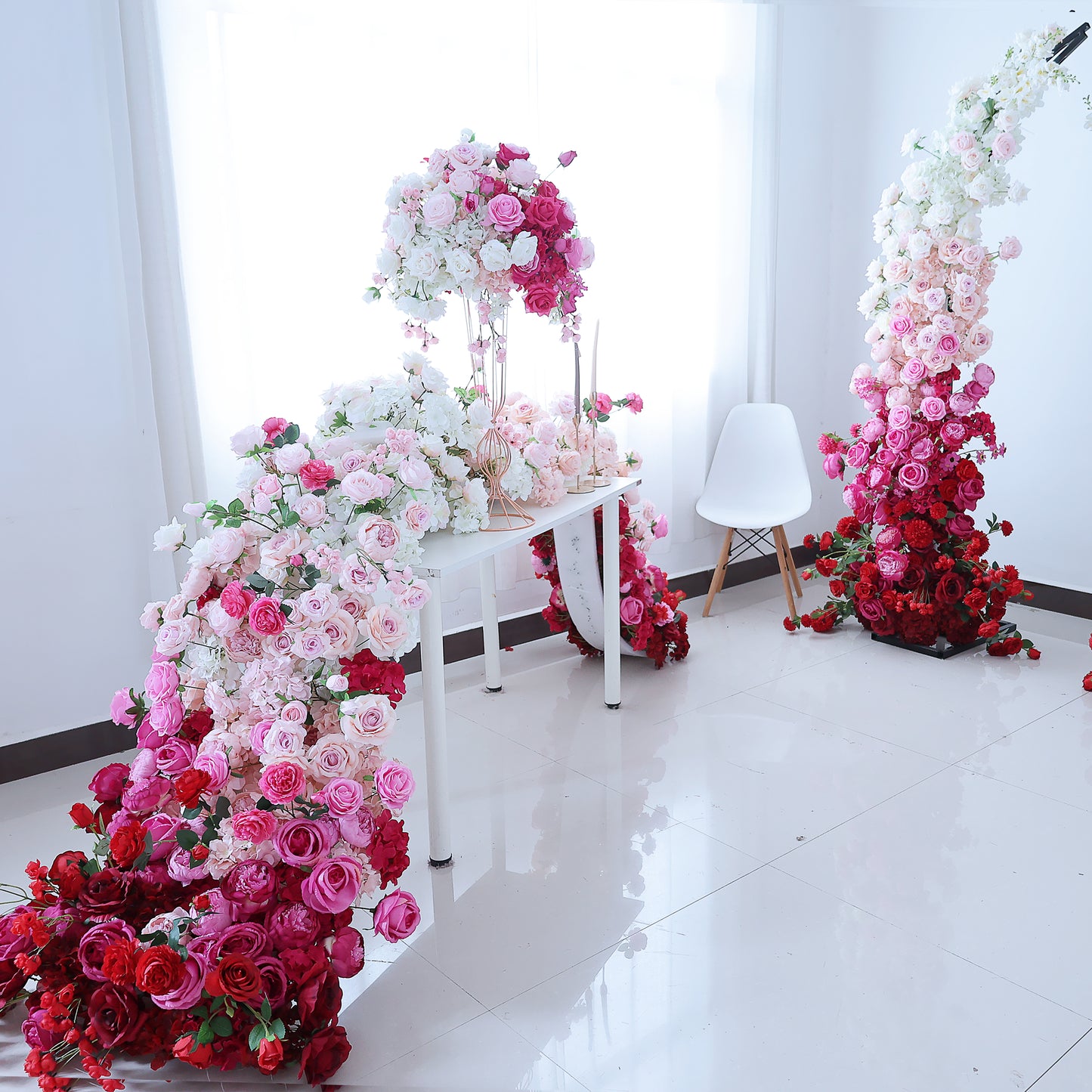 FL-115 Custom Multi-Style Handmade Floral Arrangements Silk Artificial Flower Balls Wedding Table Centerpieces