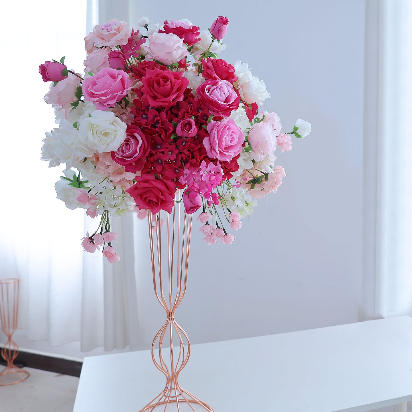 FL-115 Custom Multi-Style Handmade Floral Arrangements Silk Artificial Flower Balls Wedding Table Centerpieces