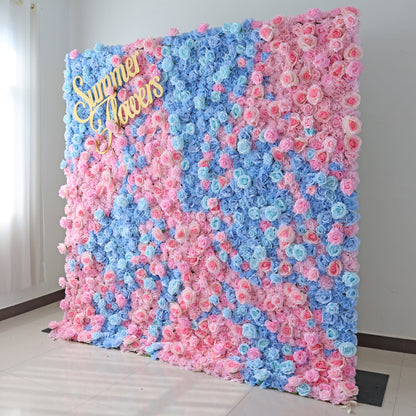 Summer Flower CB-501 8ft*8ft Cloth Back Artificial Flower Wall Roll up Fabric background