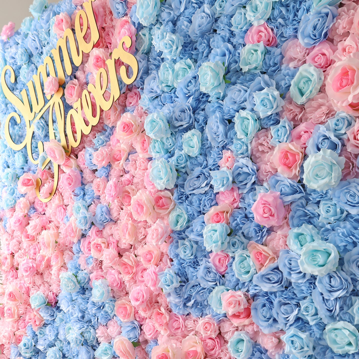 Summer Flower CB-501 8ft*8ft Cloth Back Artificial Flower Wall Roll up Fabric background