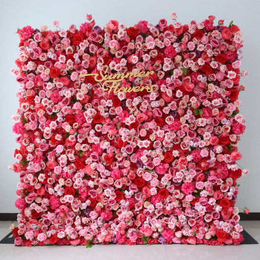 Summer Flower CB-447 8ft*8ft Cloth Back Artificial Flower Wall Roll up Fabric background