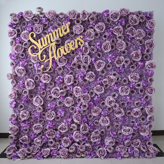 Summer Flower CB-432 8ft*8ft Cloth Back Artificial Flower Wall Roll up Fabric background