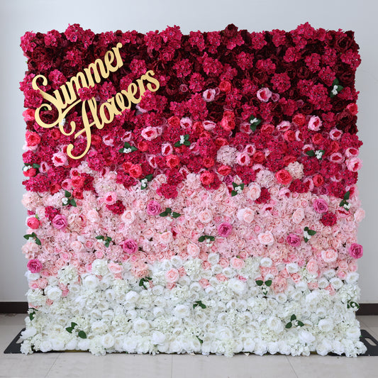 Summer Flower CB-436 8ft*8ft Cloth Back Artificial Flower Wall Roll up Fabric background