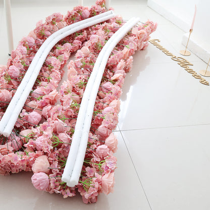 FR-001-40 Wedding Artificial Flower Table Runner Silk Rose Flower Artificial Wholesale Flower Runner Table Runners For Sale