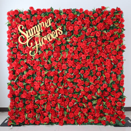 Summer Flower CB-448 8ft*8ft Cloth Back Artificial Flower Wall Roll up Fabric background