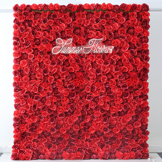 Summer Flower CB-335 8ft*8ft Cloth Back Artificial Flower Wall Roll up Fabric background