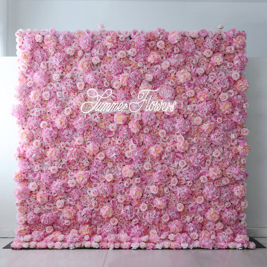 Summer Flower CB-337 8ft*8ft Cloth Back Artificial Flower Wall Roll up Fabric background