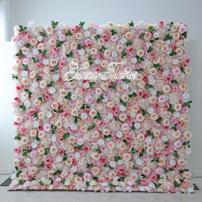 Summer Flower CB-349 8ft*8ft Cloth Back Artificial Flower Wall Roll up Fabric background