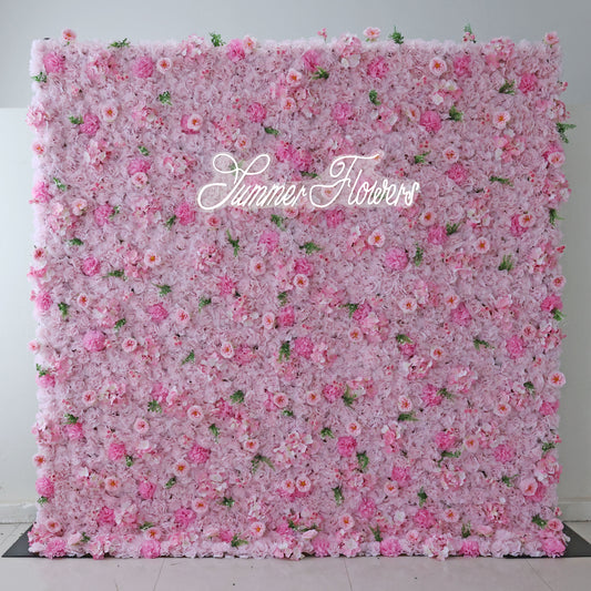 Summer Flower CB-350 8ft*8ft Cloth Back Artificial Flower Wall Roll up Fabric background