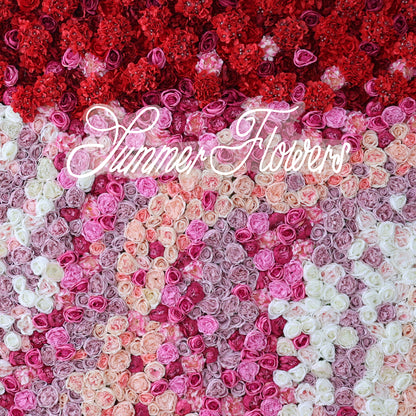 Summer Flower CB-353 8ft*8ft Cloth Back Artificial Flower Wall Roll up Fabric background