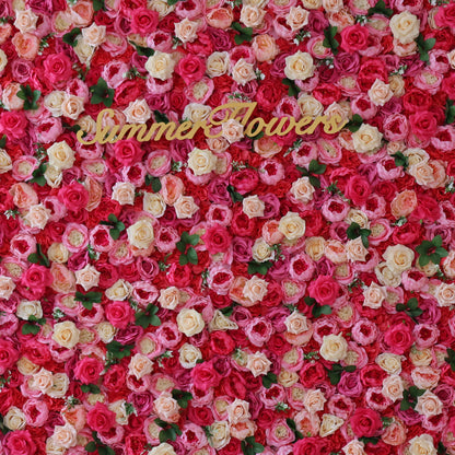 Summer Flower CB-357 8ft*8ft Cloth Back Artificial Flower Wall Roll up Fabric background