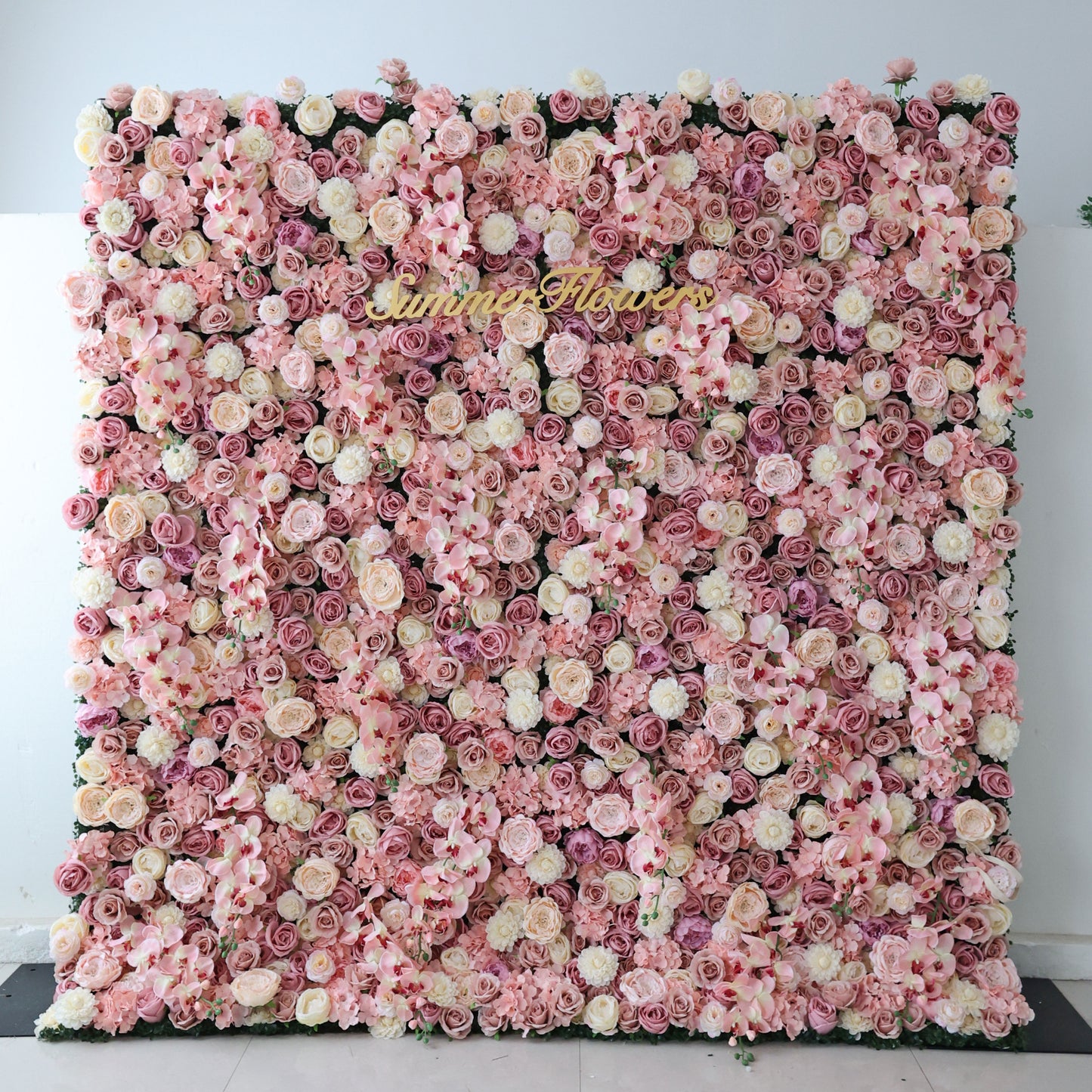 Summer Flower CB-360 8ft*8ft Cloth Back Artificial Flower Wall Roll up Fabric background