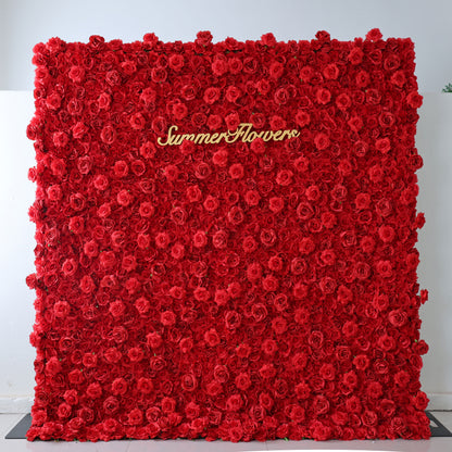 Summer Flower CB-361-2 8ft*8ft Cloth Back Artificial Flower Wall Roll up Fabric background